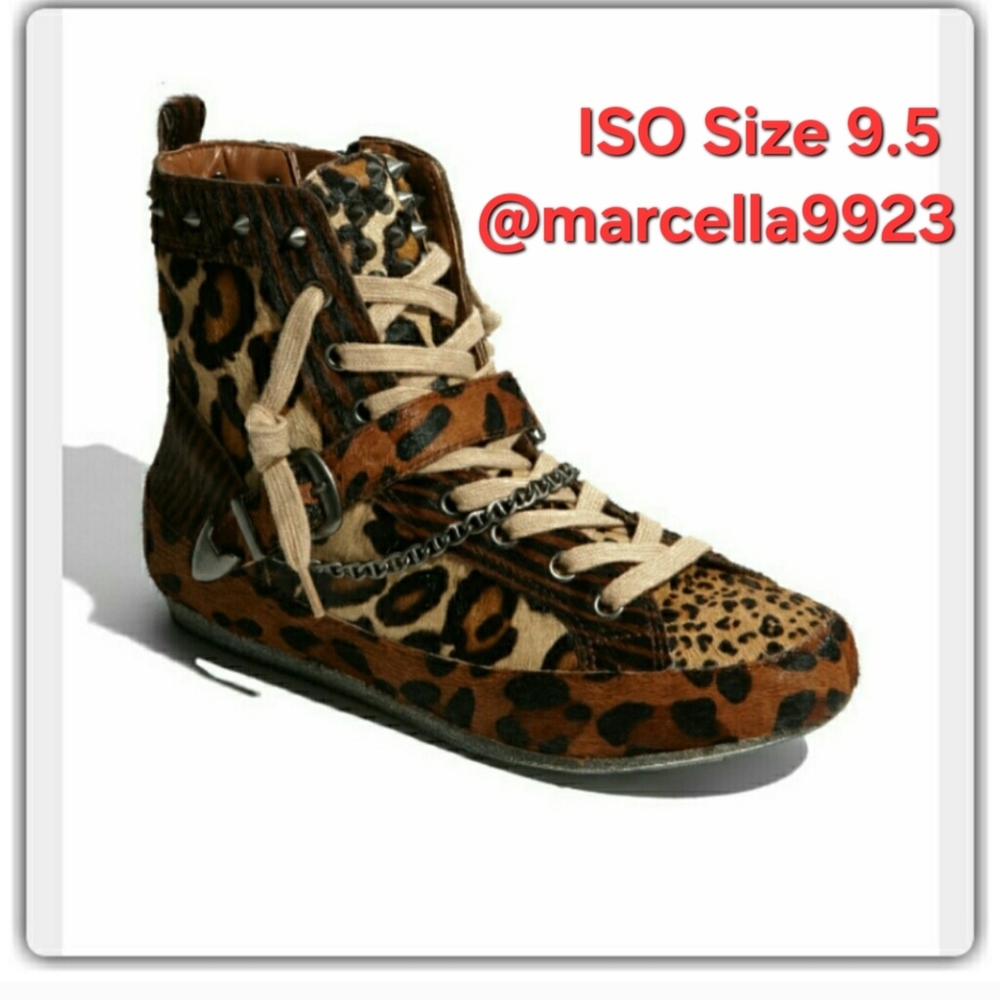 Sam Edelman Brown and Black High-Top Sneakers